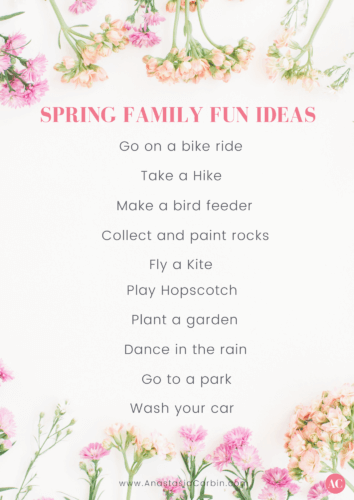 I love Spring for so many reasons. The warmer weather is definitely a plus. Here are 10 family fun ideas for your family to try this Spring. 